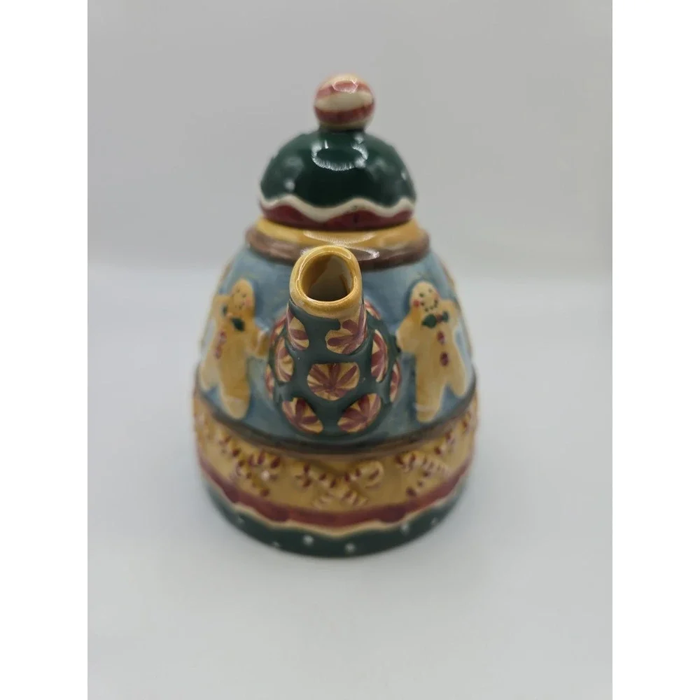 Sakura Debbie Mumm Gingerbread And Peppermint Mini Teapot 6